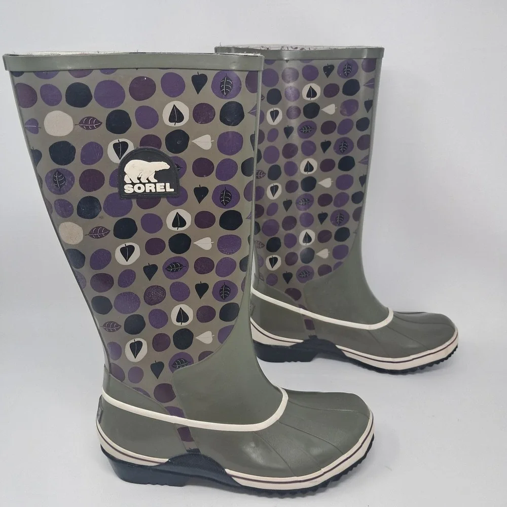 Sorel Sorellington Rain Boots NL1621-255 Rubber Women's size‎ 6